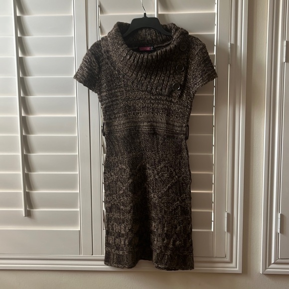 NWT SAY WHAT SWEATER Brown Knitted DRESS    SIZE M - Picture 2 of 9